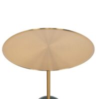 ZELALINA Side Table - Brushed Gold & Green Crystal