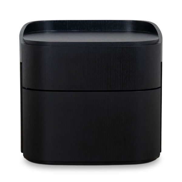 ELAVINA Bedside Table - Full Black