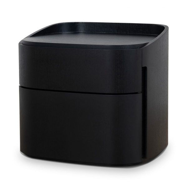 ELAVINA Bedside Table - Full Black