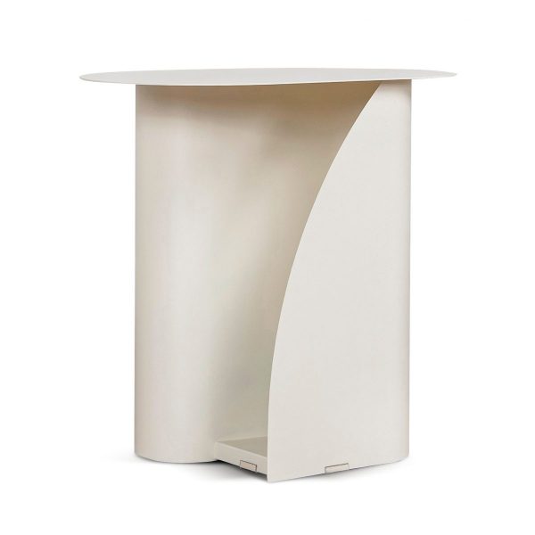 ELAVI Side Table - Ivory White