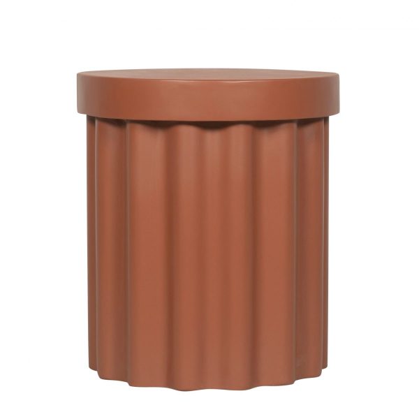 KIRELI Side Table - Terracotta