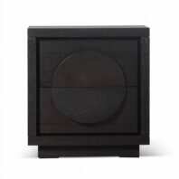 TALOLO Bedside Table - Textured Espresso Black