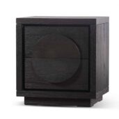 TALOLO Bedside Table - Textured Espresso Black