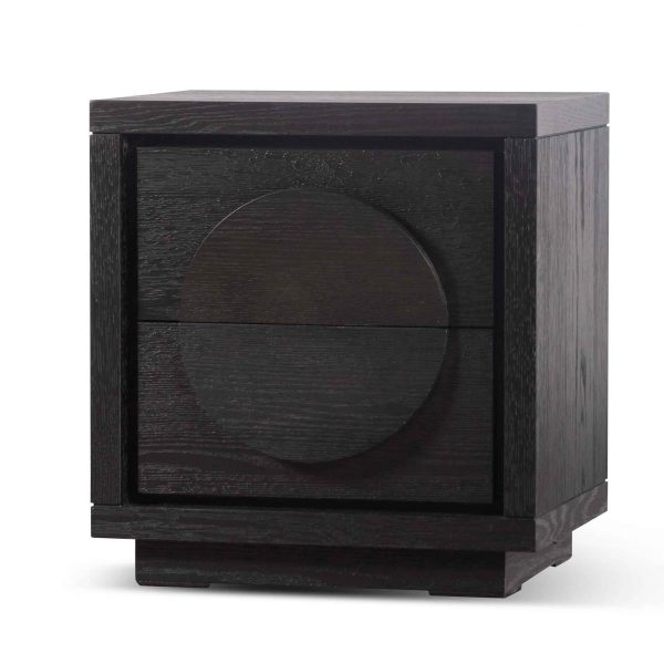 TALOLO Bedside Table - Textured Espresso Black