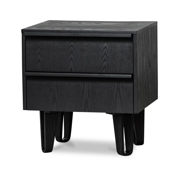 OREVO Bedside Table - Full Black
