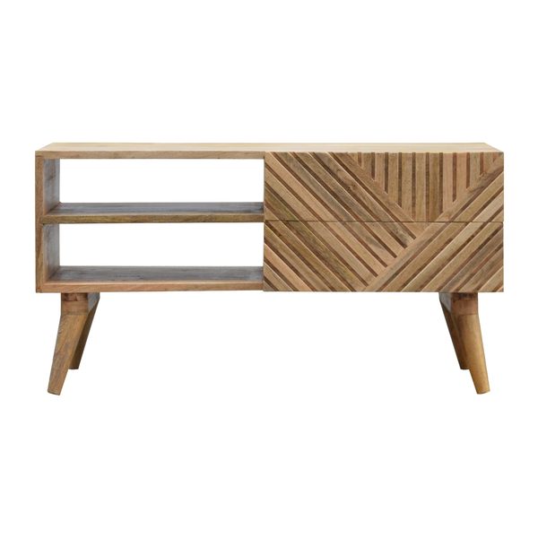 KIRORA TV Unit - 2 compartments, Oak-ish