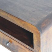 LANOMA Bedside Table - 1 drawer, Chestnut