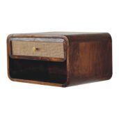 LOREMA Bedside Table - 3 drawers, Chestnut