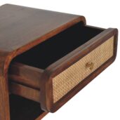 LOREMA Bedside Table - 3 drawers, Chestnut
