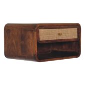 LOREMA Bedside Table - 3 drawers, Chestnut