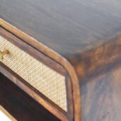 LOREMA Bedside Table - 3 drawers, Chestnut