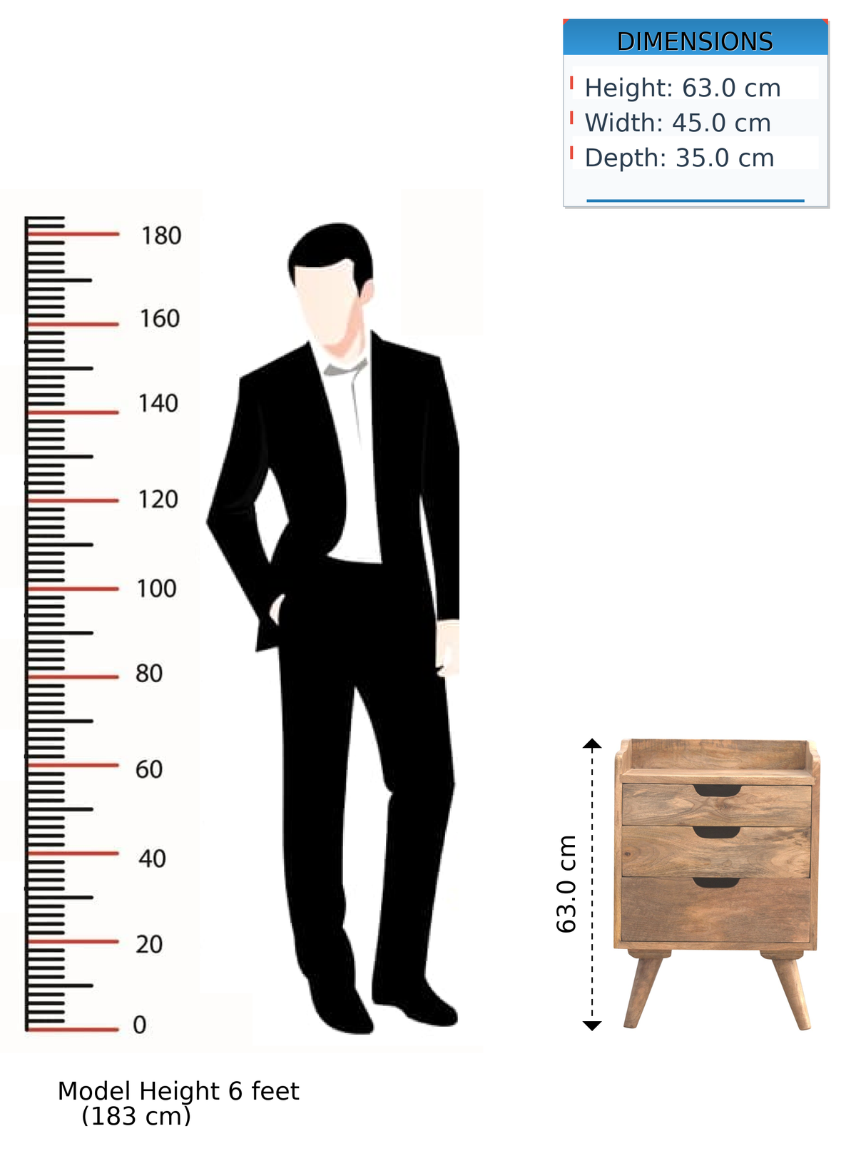 RENEVA Bedside Table RENEVA Bedside Table