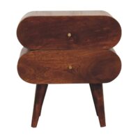 TALARIVA Bedside Table - Design A, Chestnut