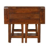 ZELESA Breakfast Table Set - Design A, Chestnut