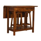 ZELESA Breakfast Table Set - Design A, Chestnut