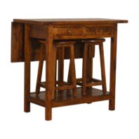 ZELESA Breakfast Table Set - Design A, Chestnut