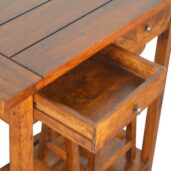 ZELESA Breakfast Table Set - Design A, Chestnut