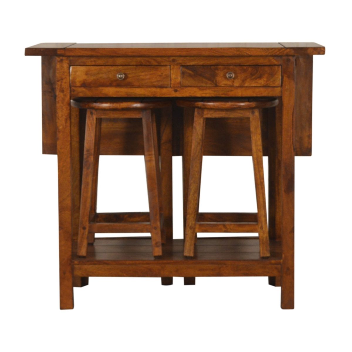 ZELESA Breakfast Table Set - Design A, Chestnut