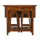 ZELESA Breakfast Table Set - Design A, Chestnut